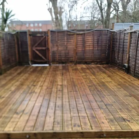 Decking before cleaning