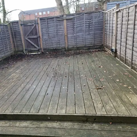 Decking before cleaning
